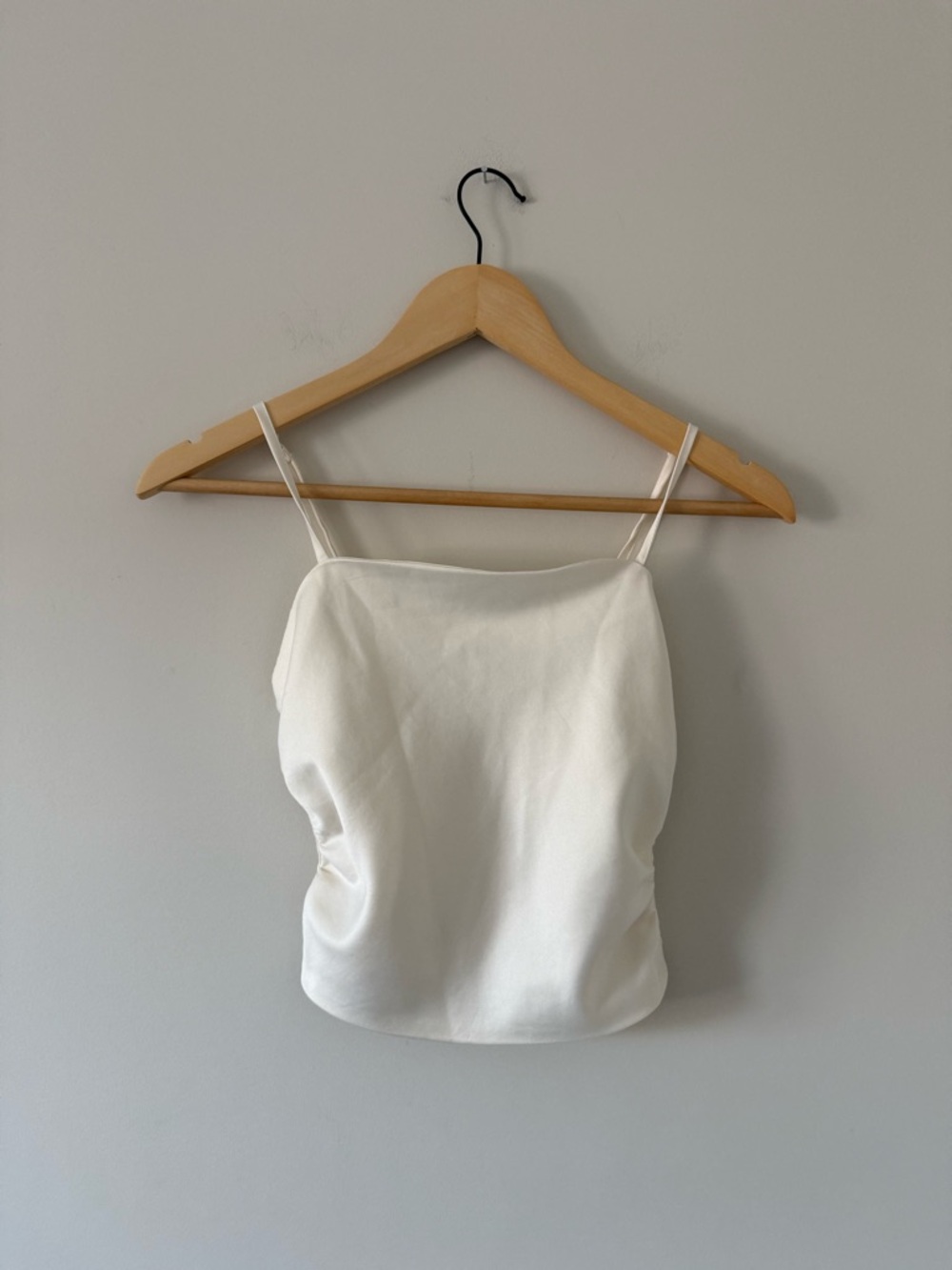 Ardene Cream Ruched Spaghetti Strap Cami (size XS)